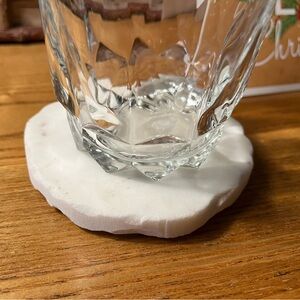 White marble drink coaster